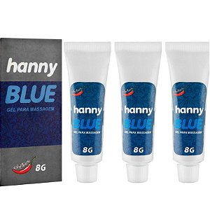Kit 03 Anestésico Anal Hanny Blue 8gr Chillies - Sexshop