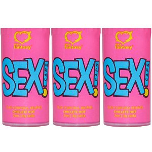 Kit 03 Bolinha Beijável Chiclete Hot Sex Caps 02 Unidades Sexy Fantasy - Sexshop