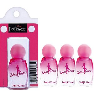 Kit 03 DasPutas Perfume Afrodisíaco Feminino 7ml HotFlowers - Sexshop