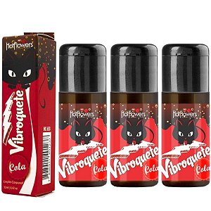 Kit 03 Gel Sexo Oral Vibroquete Coca Cola Vibrante 12gr Hot Flowers - Sex shop