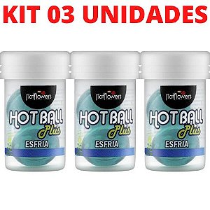 Kit 03 Hotball Plus Bolinha Esfria HotFlowers - Sexshop