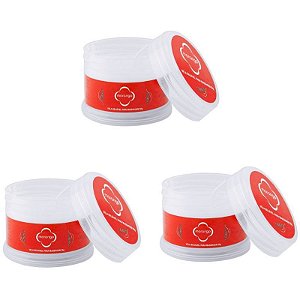 Kit 03 Vela de Massagem Beijável 50gramas Chillies - Morango - Sexshop