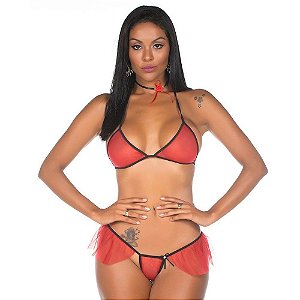 Kit Fantasia Pimentinha Espanhola Pimenta Sexy - Sexshop