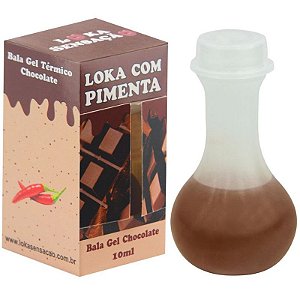 Loka com Pimenta Gel Comestível CHOCOLATE 10ml Loka Sensação - Sex shop