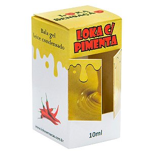 Loka com Pimenta Gel Comestível LEITE CONDENSADO 10ml Loka Sensação - Sex shop