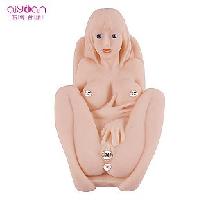 Masturbador Corpo com voz em Vagina e Ânus em Cyberskin com vibro - Sexyshop