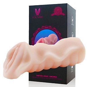 Masturbador Formato Vagina com Lábios Pequenos e Textura - Sexshop