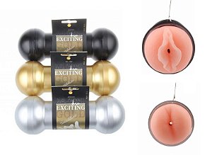 Masturbador Masculino Vagina e Ânus Halteres Com - Sexshop