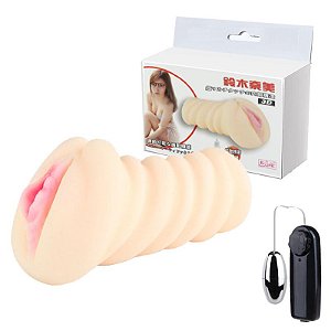 Maturbador formato vagina realística com vibração multivelocidade - Sexshop