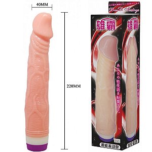 Dildo com Veias Realística e Vibrador Multivelocidade 22x4cm