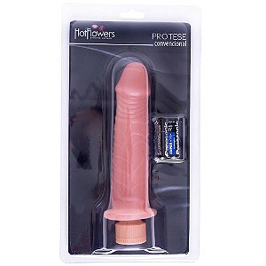Pênis com Vibrador e Veias 18x4cm Hot Flowers - Sex shop