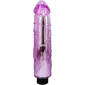 Pênis com Vibrador em Jelly Cristalino - Sexshop