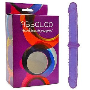 Dildo Ponta Dupla Pênis Realístico Com Glande Em Silicone 34 Cm ABSOLOO - Sexshop