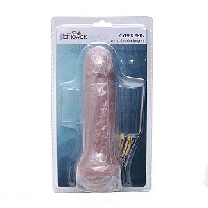 Pênis em Cyberskin com vibrador 17 x 5cm Hot Flowers - Sex shop