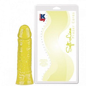Pênis feito em polivinílico macio Amarelo 19,5 x 4 cm - Sexshop