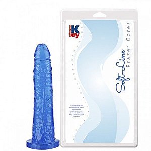 Pênis gostoso e macio Azul 18 x 3,5 cm - Sexshop