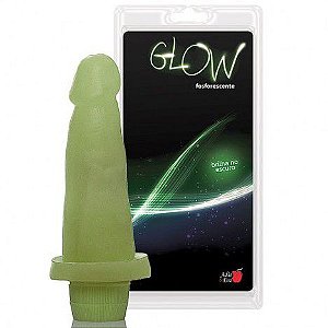 Pênis Prótese com vibrador 8 - 16x4 cm - Fosforescente - Sexshop