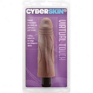Pênis Prótese em Cyber Skin - 16cm marrom - Sexshop