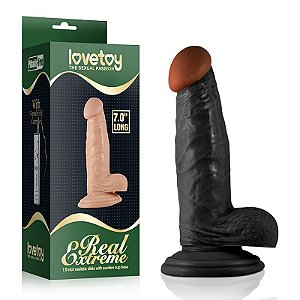 Pênis Real Extreme Preto - 16 x 4 cm - Lovetoy - Sexshop