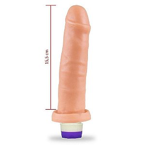 Pênis Real Fogo da Paixão com vibrador 17x4,2cm Hot Flowers - Sexshop