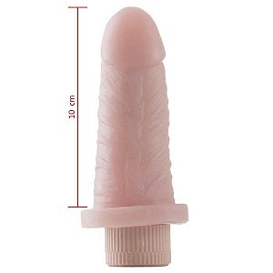 Pênis Real Pequeno Vibrador interno em Cyber 10x3cm HotFlowers - Sexshop