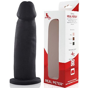 Pênis Real Peter Ideal Preto 4x15,5cm - Sex Shop