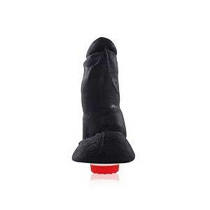 Pênis Real Peter vibrador Preto Indecente - 4,5 x 16 cm - Sexshop