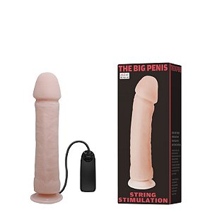 Pênis Realístico 26 cm com Vibração Multivelocidade e Ventosa - THE BIG PENIS - Sex shop