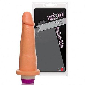 Pênis Realístico 8 com Vibrador Pele - Sex shop