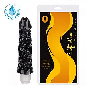 Pênis Realístico com vibrador macio 17,5X4 CM - Sexshop