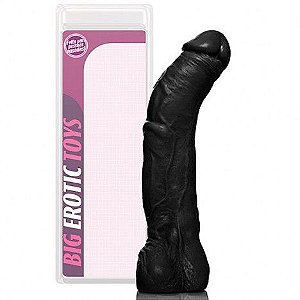 Pênis Realístico Grande Monster Preto - Sexshop