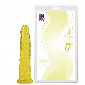 Pênis Realístico macio Amarelo 18X3,5CM - Sexshop