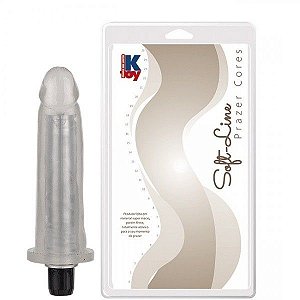 Pênis Realístico translucido com Vibrador 15x3,3 - Sexshop