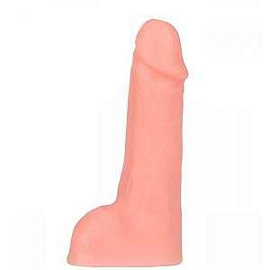 Pênis realístico, com vértebra interna 17x3,5cm Pele - Sexshop