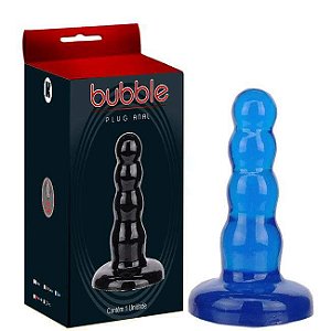 Plug anal bolinhas Azul - Sex shop