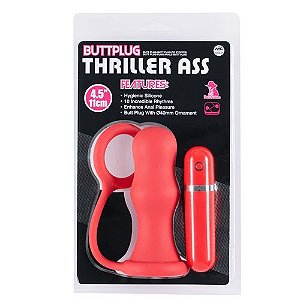 Plug anal com anel peniano e 10 vibrações - BUTTPLUG THRILLER ASS - NANMA - Sexyshop