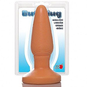 Plug Anal Cônico com estrias Pele - Sexshop