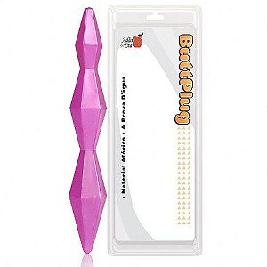 Plug Anal Diamond Em Silicone Rosa Macio 18cm