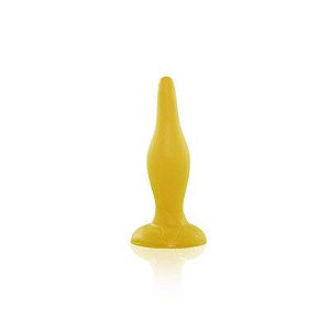 Plug Anal Real Peter 14,5 x 4cm - Amarelho - Sex Shop