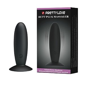 Plug Anal Recarregável com 12 Modos de Vibração - PRETTY LOVE BUTT PLUG MASSAGER - Sex shop