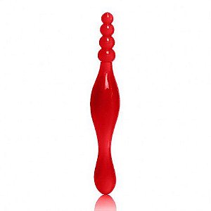 Plug Anal Smoothy, 18cm na cor vermelho - Sex shop