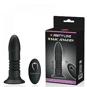 Plug Anal Vai e Vem Wireless e 4 Modos de Vibração - PRETTY LOVE MAGIC JINGERS - Sexshop