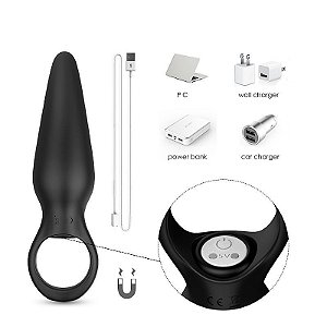 Plug Anal Vibrador e Alça de Segurança - Dada - S-Hande