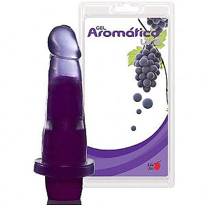 Prótese Realístico Gel Aroma Uva - 14,5x4 cm com vibrador - Sexshop