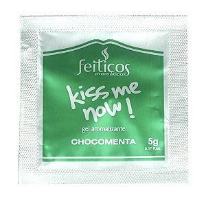 Sachê Gel Comestível HOT Kiss me Now 5gr Chocomenta - Sexshop