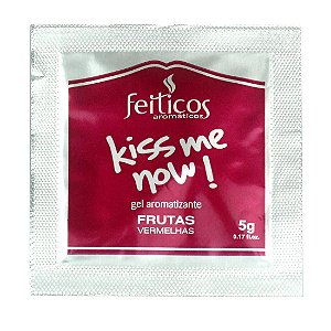 Sachê Gel Comestível HOT Kiss me Now 5gr Frutas Vermelhas - Sexshop