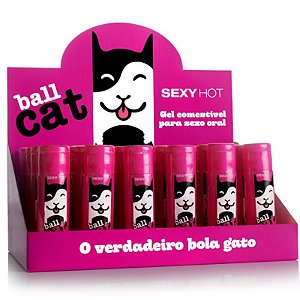 Sexo Oral BALL CAT - Fogo e Gelo - Sabor Morango Comestível - Sex shop