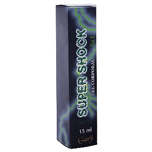 Super Shock Menta Excitante Elétrico Spray Unissex 15ml Garji - Sexshop