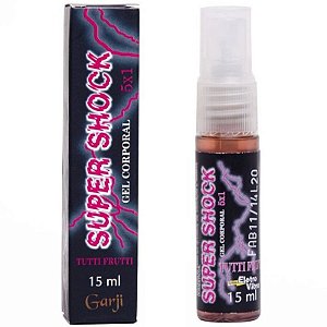 Excitante Elétrico Super Shock Tutti-Frutti Spray Unissex 15ml Garji - Sexshop
