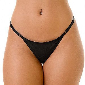 Tanga Ousada - Micro Fibra, bijuteria e pérola nas laterais - Sexshop